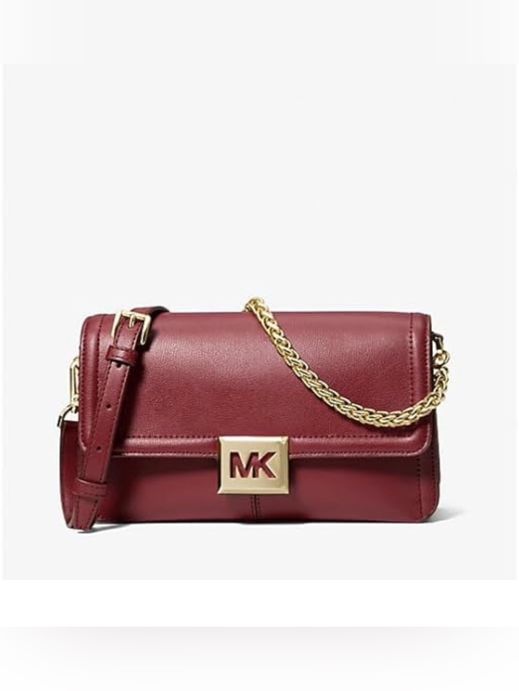 Michael Kors Sonia Medium Leather Shoulder Bag Merlot